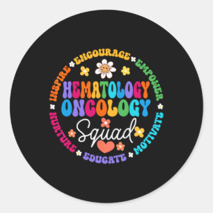 Oncology Hematology Nurse Squad Pediatric Hemonc D Classic Round Sticker