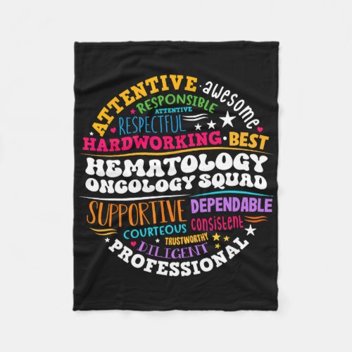 Oncology Hematology Nurse Squad Pediatric Hemonc D Fleece Blanket