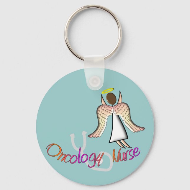 Oncology Nurse Angel Keychain (Front)