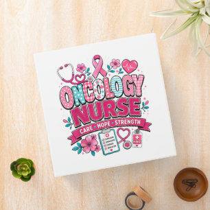 Oncology Nurse Breast Cancer Awareness 3 Ring Binder