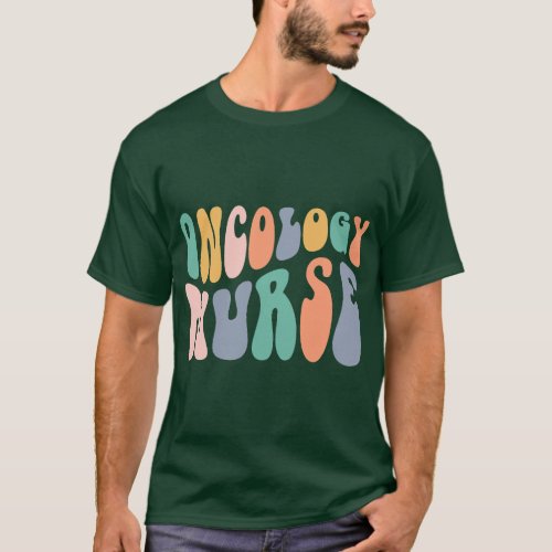 Oncology Nurse Cancer Support Retro Trendy Tee For