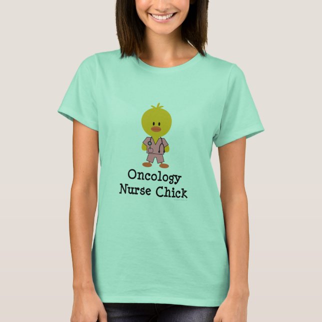 Oncology Nurse Chick Ringer T-shirt (Front)