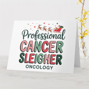 Oncology Nurse Christmas Cancer Chemo Oncology Card
