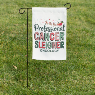 Oncology Nurse Christmas Cancer Chemo Oncology Garden Flag