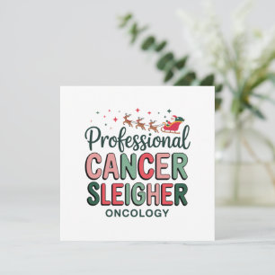 Oncology Nurse Christmas Cancer Chemo Oncology  Invitation