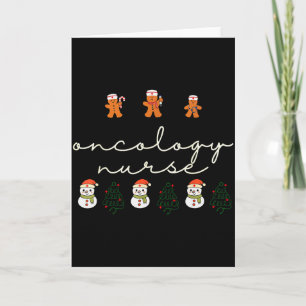 Oncology Nurse Christmas Gingerbread Holiday Hosta Card