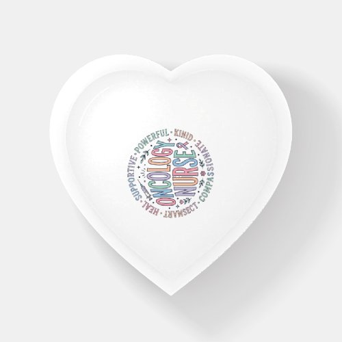 Oncology Nurse Circle Quote Floral Shirt Design_1 Paperweight