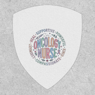 Oncology Nurse Circle Quote Floral Shirt Design_1 Patch