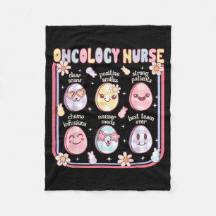 Oncology Nurse Easter Egg Cute Hematology Istant Fleece Blanket