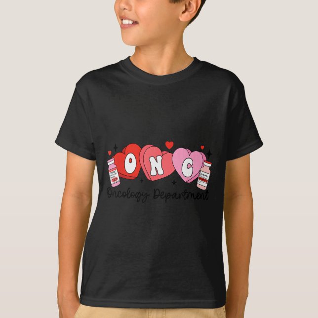 Oncology Nurse Fight Cancer Nurse Valentine Onc De T-Shirt (Front)
