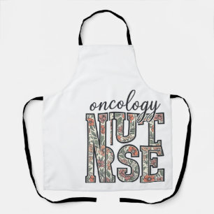 Oncology Nurse Floral Vintage Apron
