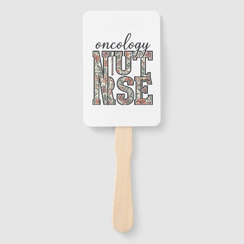 Oncology Nurse Floral Vintage Hand Fan