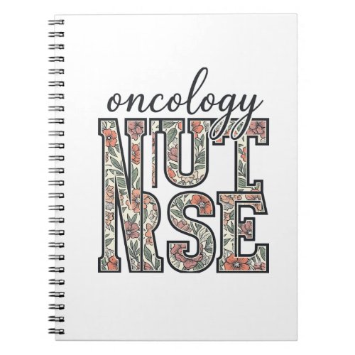 Oncology Nurse Floral Vintage Notebook