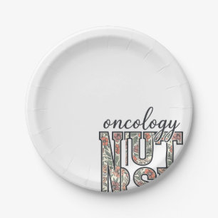 Oncology Nurse Floral Vintage Paper Plates