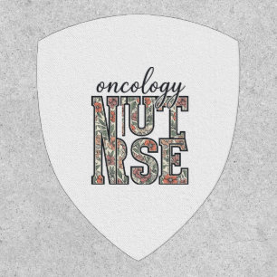 Oncology Nurse Floral Vintage Patch