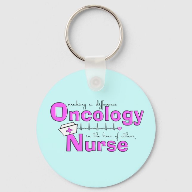 Oncology Nurse Gifts Keychain (Front)