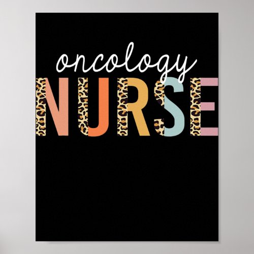 Oncology Nurse Leopard Print Nursing School Women