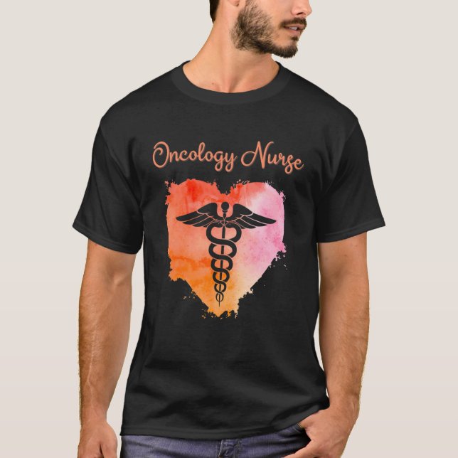 Oncology Nurse  Nurses Nursing Graduation Caduceus T-Shirt (Front)