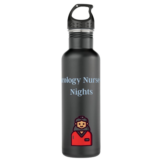 Oncology Nurse On Nights - Oncology Nurse Stainless Steel Water Bottle (Front)