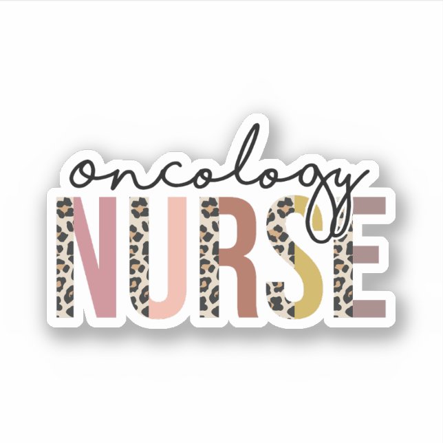 Oncology Nurse, Oncology Nursing Cancer Nurse Gift Sticker (Front)
