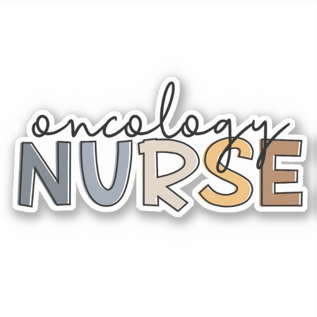 Oncology Nurse Oncology Nursing RN Sticker (Front)