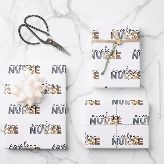 Oncology Nurse Oncology Nursing RN Wrapping Paper Sheets (Front)