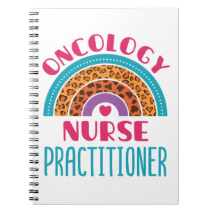 Oncology Nurse Practitioner Rainbow Boho Notebook