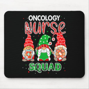 Oncology Nurse Squad Christmas Gnomes RN Matching Mouse Pad