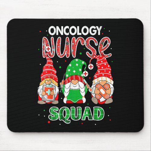 Oncology Nurse Squad Christmas Gnomes RN Matching  Mouse Pad