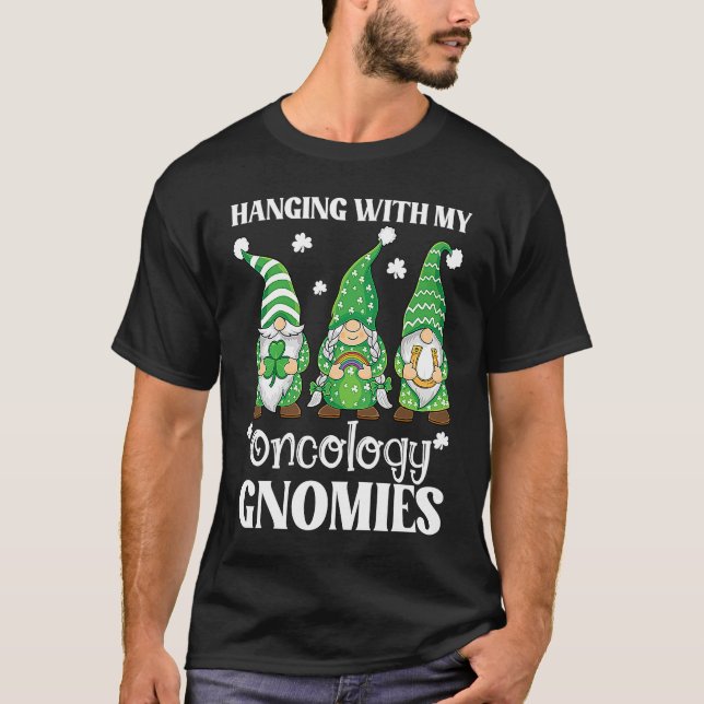 Oncology Nurse St Patricks Day Gnome For PICU Nurs T-Shirt (Front)