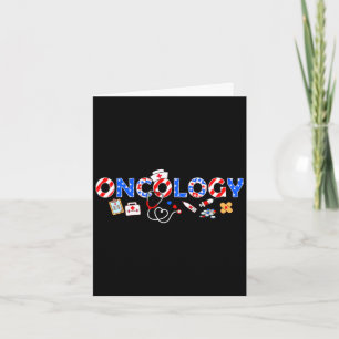 Oncology nurse stethoscope memorial day 4th july n card