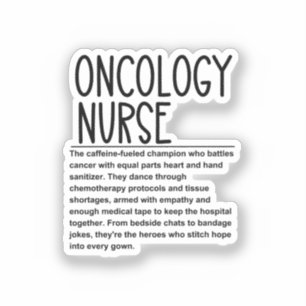 Oncology nurse sticker