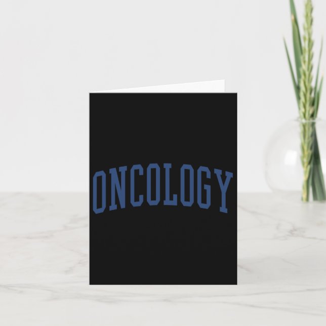 Oncology Nurse Varsity Style  Card (Front)