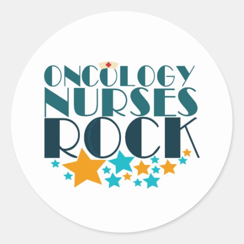 Oncology Nurses Rock Classic Round Sticker