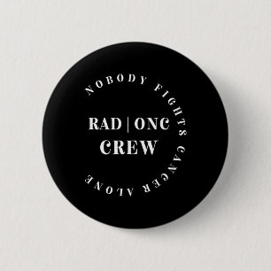 Oncology Radiation Nurse Crew Tee Pediatric Hemonc Button