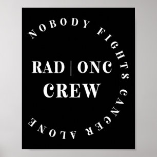 Oncology Radiation Nurse Crew Tee Pediatric Hemonc Poster