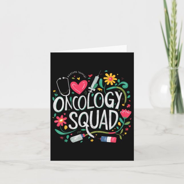 Oncology Squad Oncology Nurse Squad Oncology Crew  Card (Front)