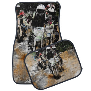 Oncoming! - Motocross Racer Car Mat