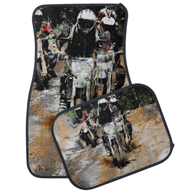 Oncoming! - Motocross Racer Car Mat (Set)