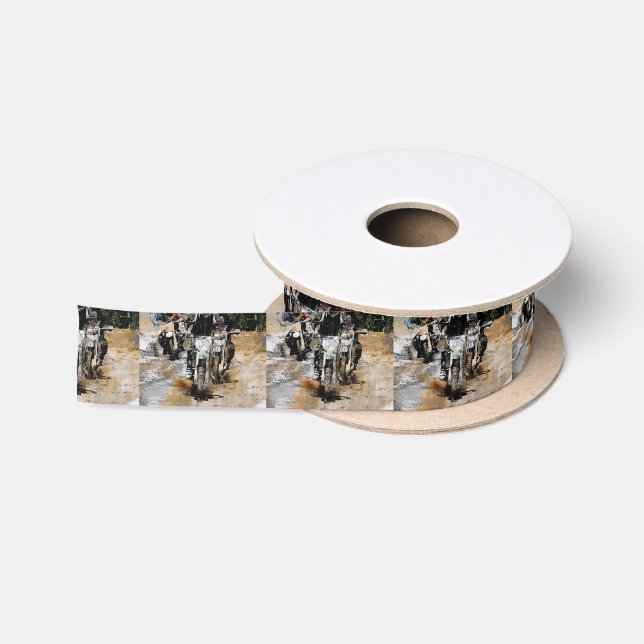 Oncoming! - Motocross Racer Satin Ribbon (Spool)