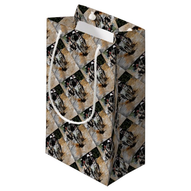 Oncoming! - Motocross Racer Small Gift Bag (Front Angled)