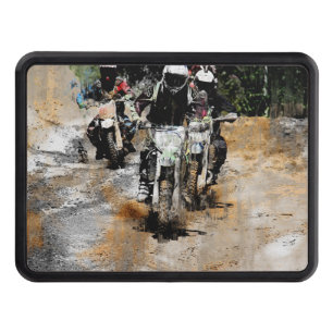 Oncoming! - Motocross Racer Trailer Hitch Cover