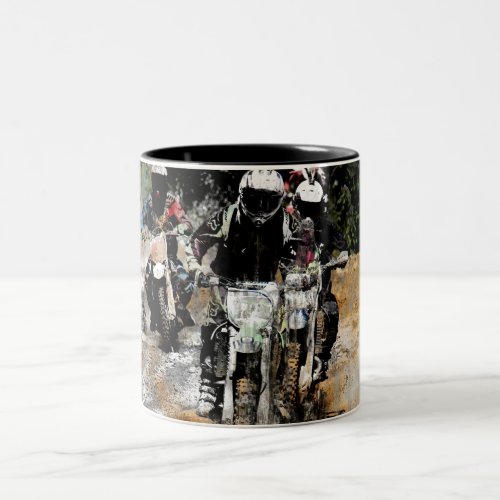 Oncoming _ Motocross Racer Two_Tone Coffee Mug