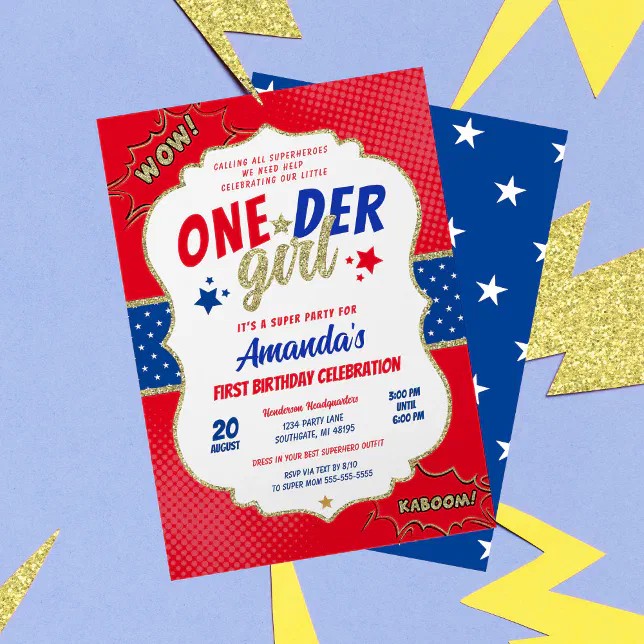 Onder Girl First Birthday Invitation Zazzle