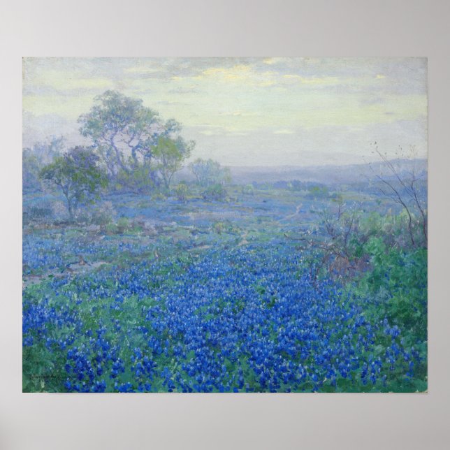 Onderdonk - A Cloudy Day Bluebonnets 1918 Poster (Front)