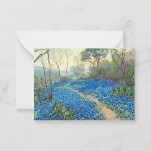 Onderdonk - A Hillside of Bluebonnets - Texas Note Card