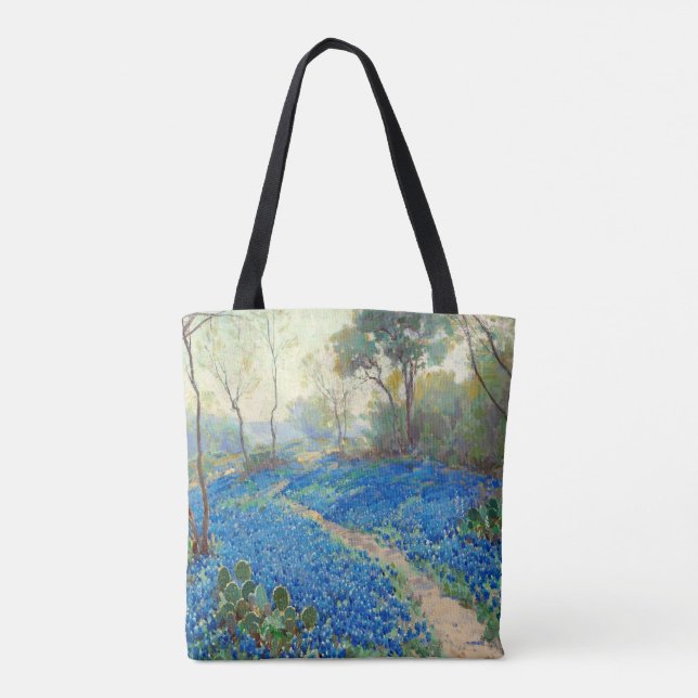 Onderdonk - A Hillside of Bluebonnets - Texas Tote Bag (Back)