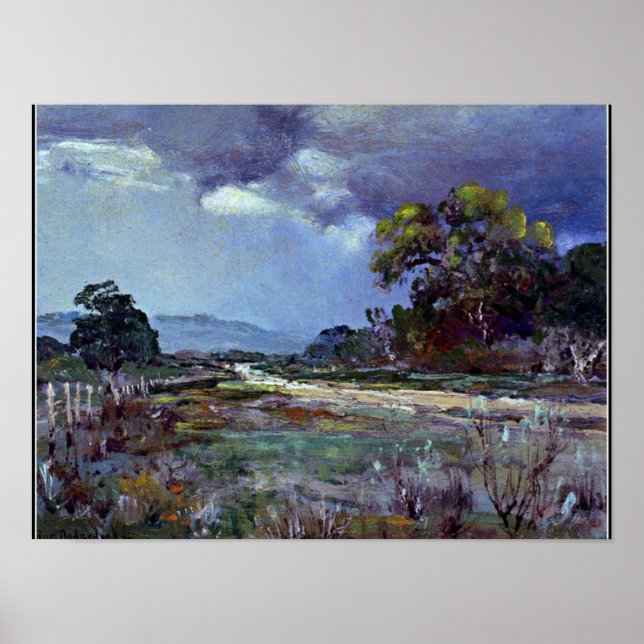 Onderdonk - Approaching Rain, Southwest Texas Poster (Front)