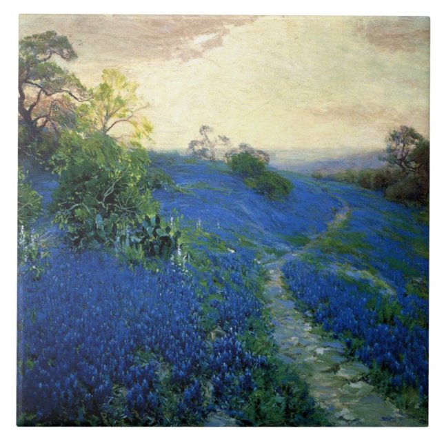 Onderdonk - Bluebonnet Field,  Ceramic Tile (Front)