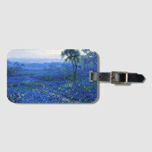 Onderdonk - Bluebonnet landscape with Cacti, Road, Luggage Tag